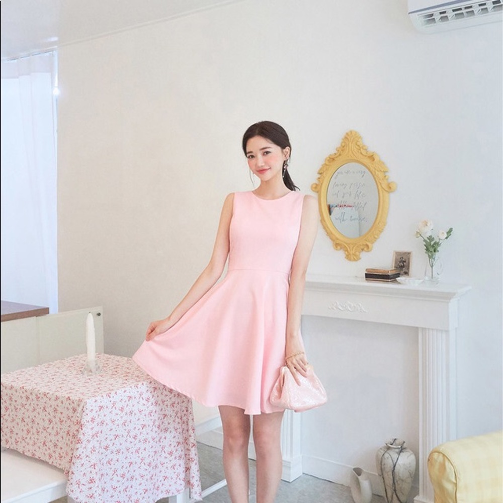 Pink Mini Flare Dress